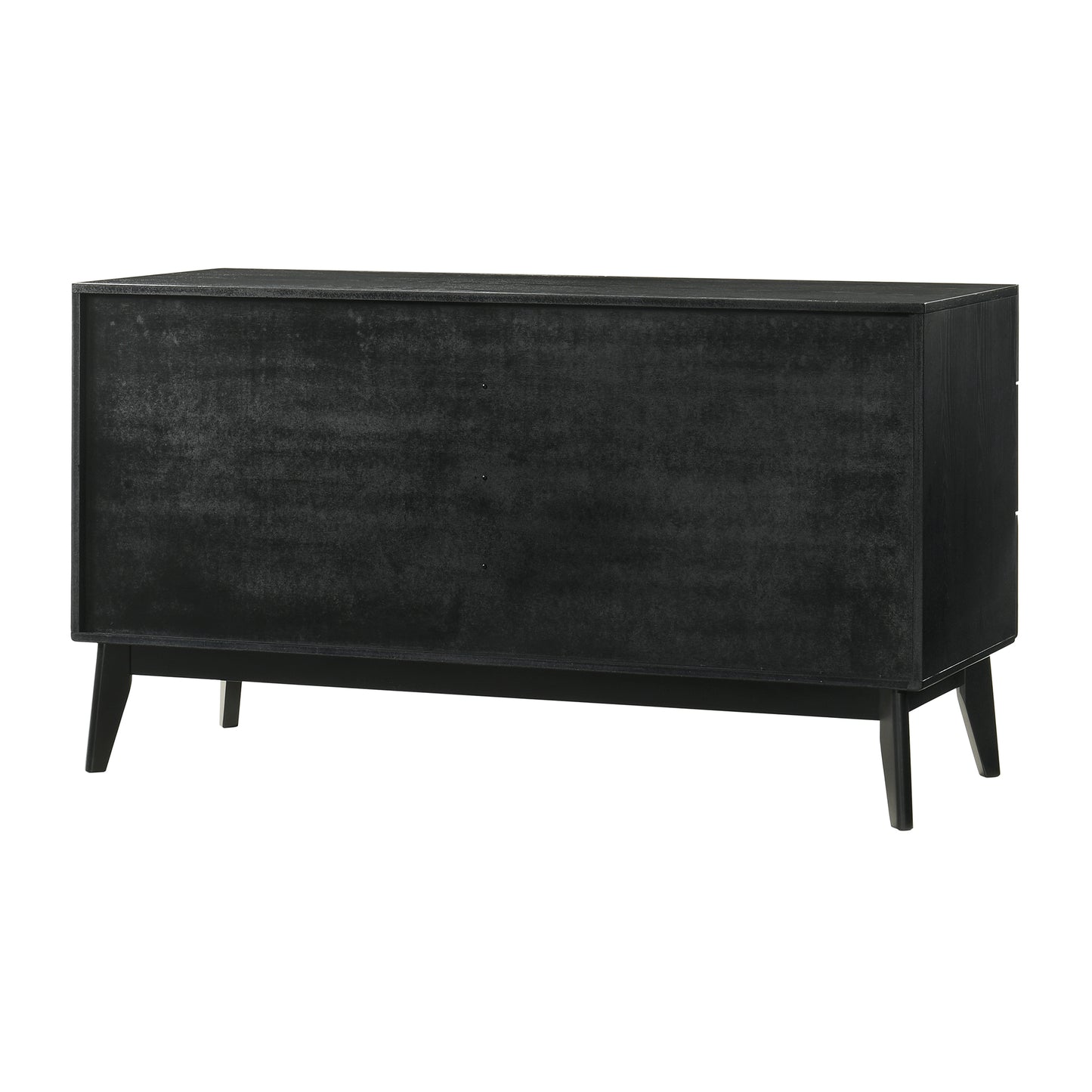 Petra 6 Drawer Wood Dresser in Black Finish