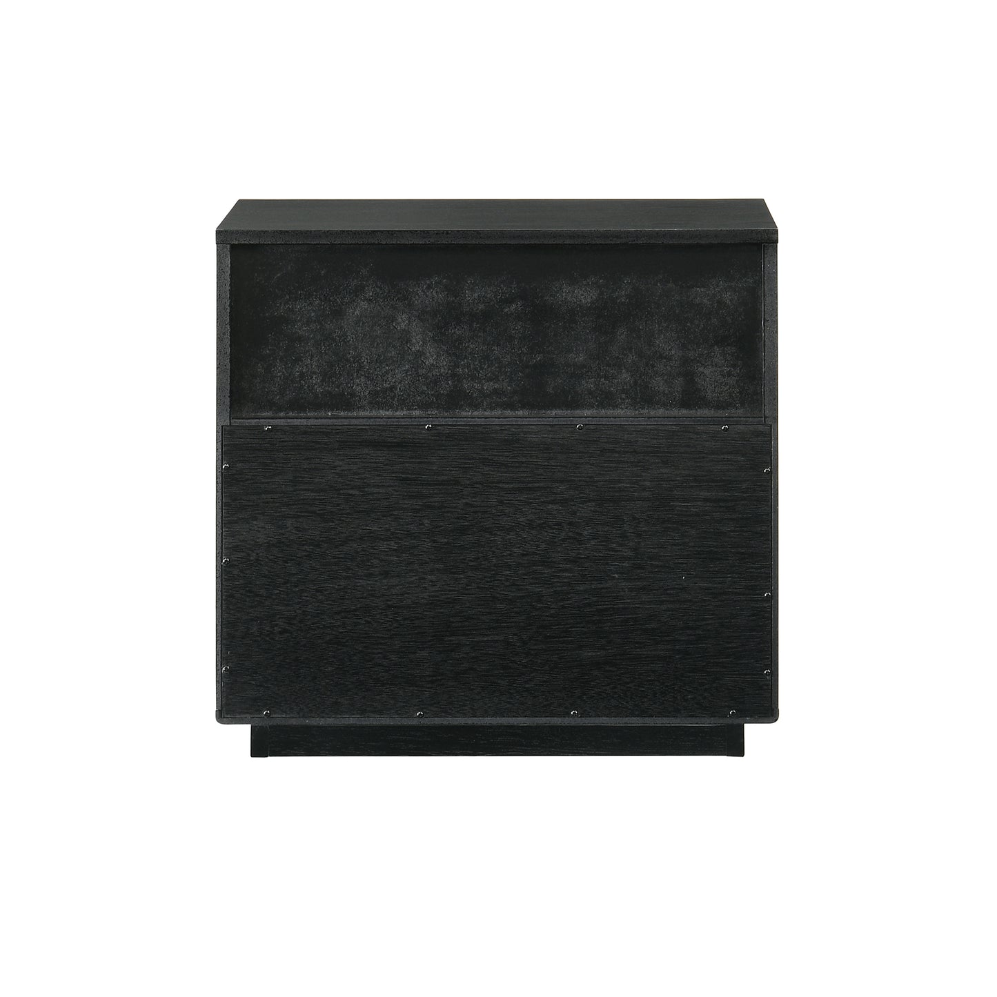 Petra 1 Drawer Wood Nightstand in Black Finish