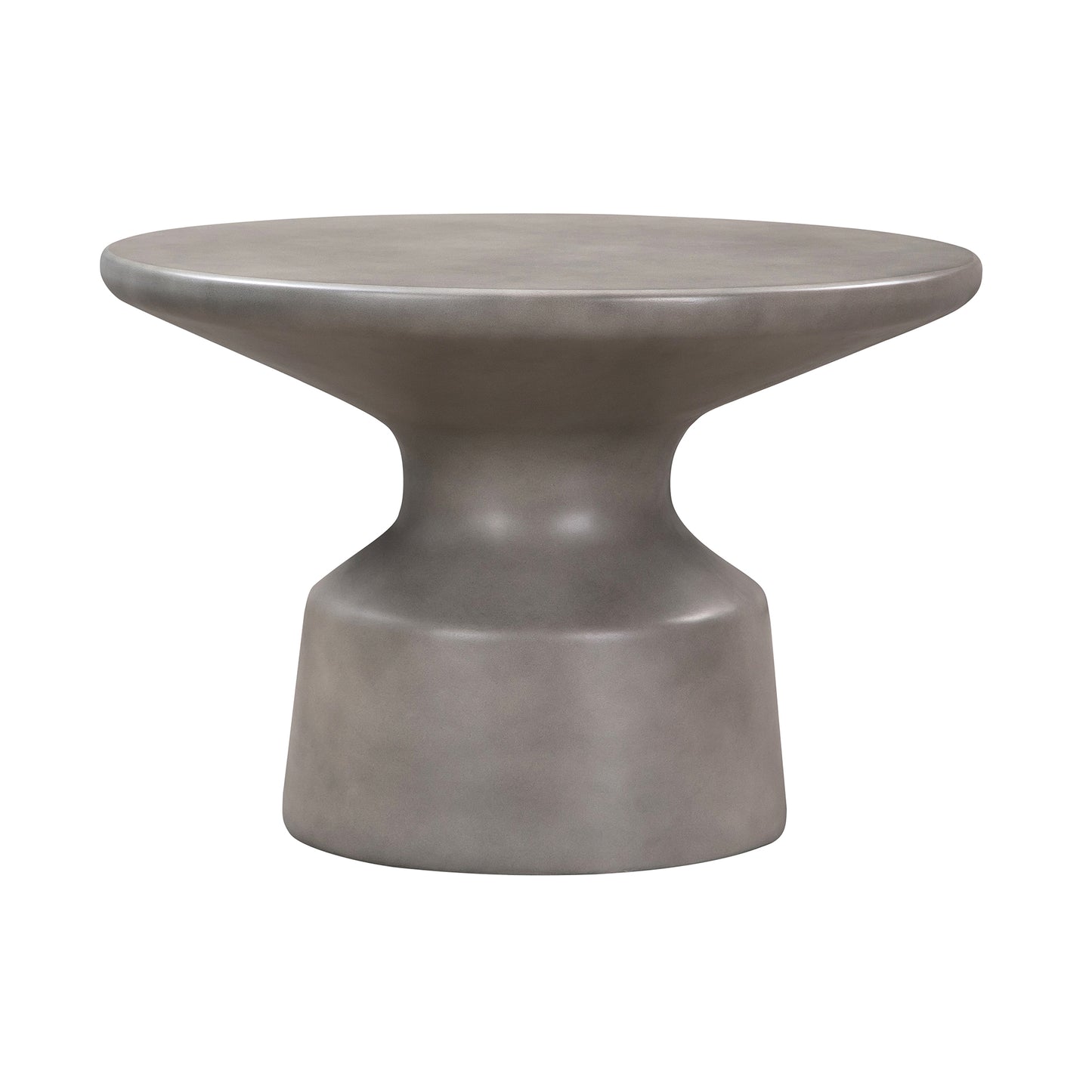 Sephie Round Pedestal Coffee Table in Gray Concrete
