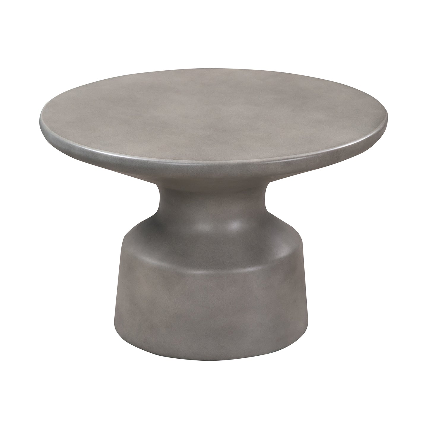Sephie Round Pedestal Coffee Table in Gray Concrete