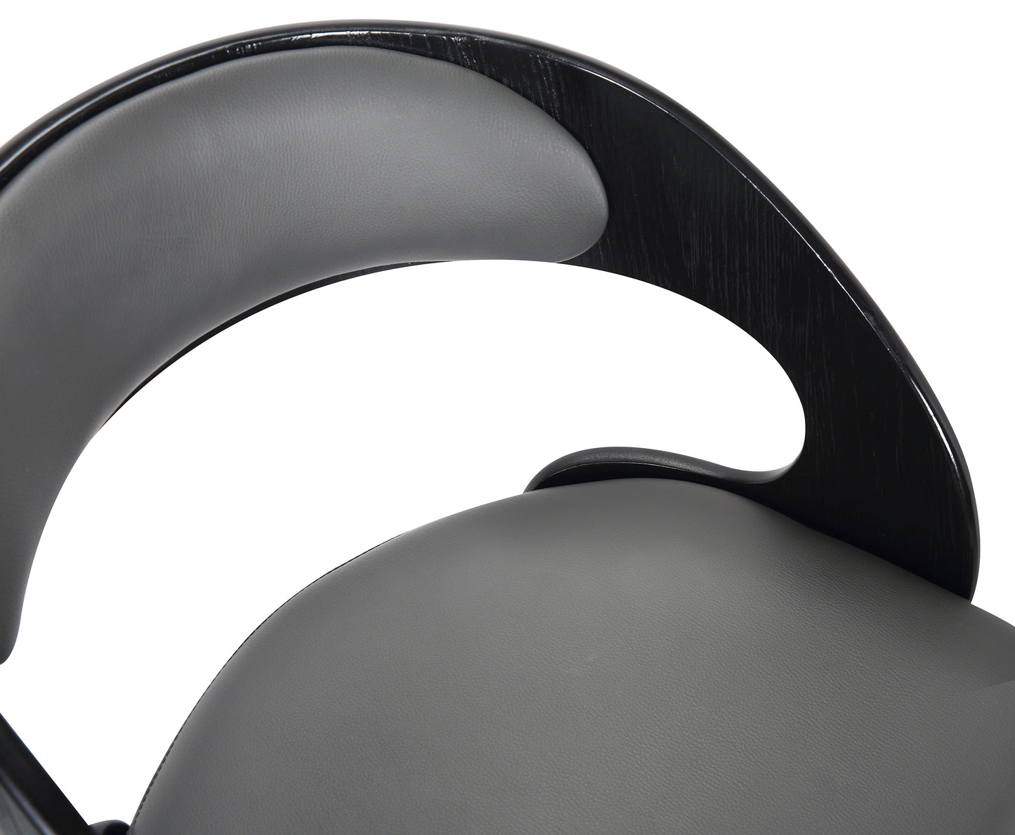 Shelly Swivel Counter and Bar Height Faux Leather and Wood Bar Stool