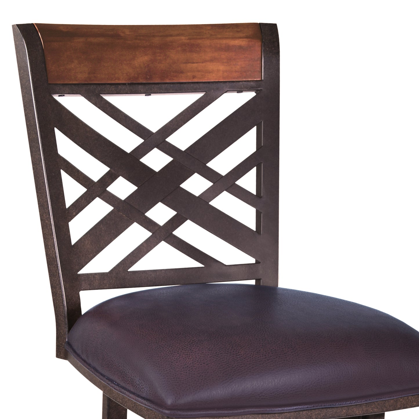 Tahiti 30" Barstool in Auburn Bay finish with Brown Pu upholstery