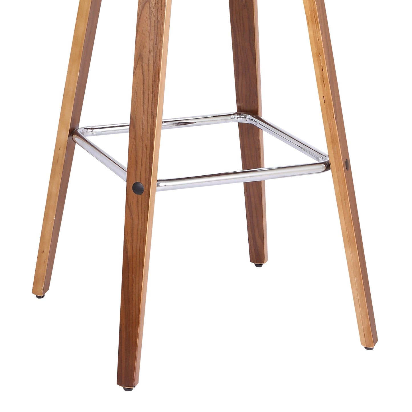 Tyler Swivel Faux Leather and Wood Bar Stool