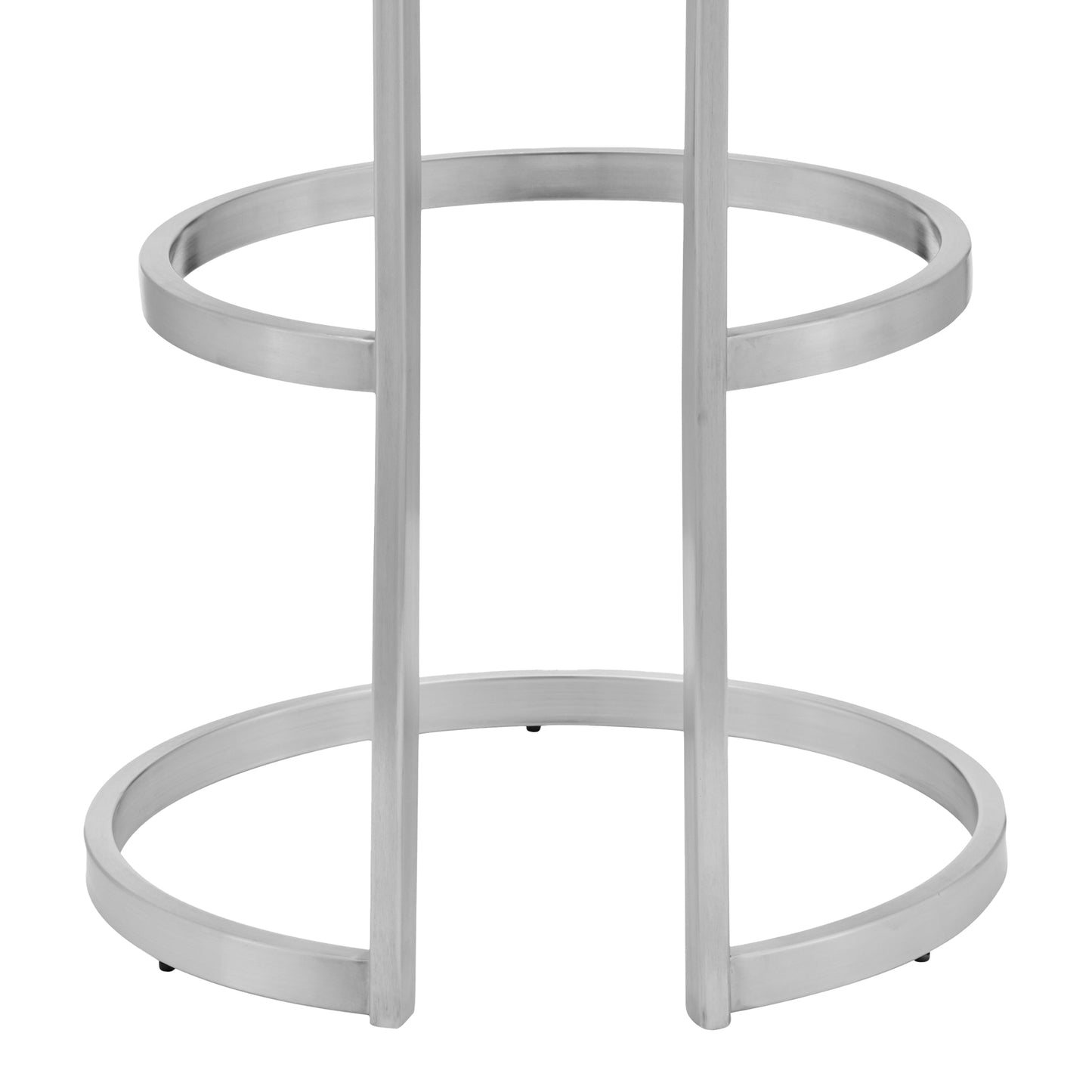 Vander Faux Leather and Brushed Stainless Steel Swivel Bar Stool