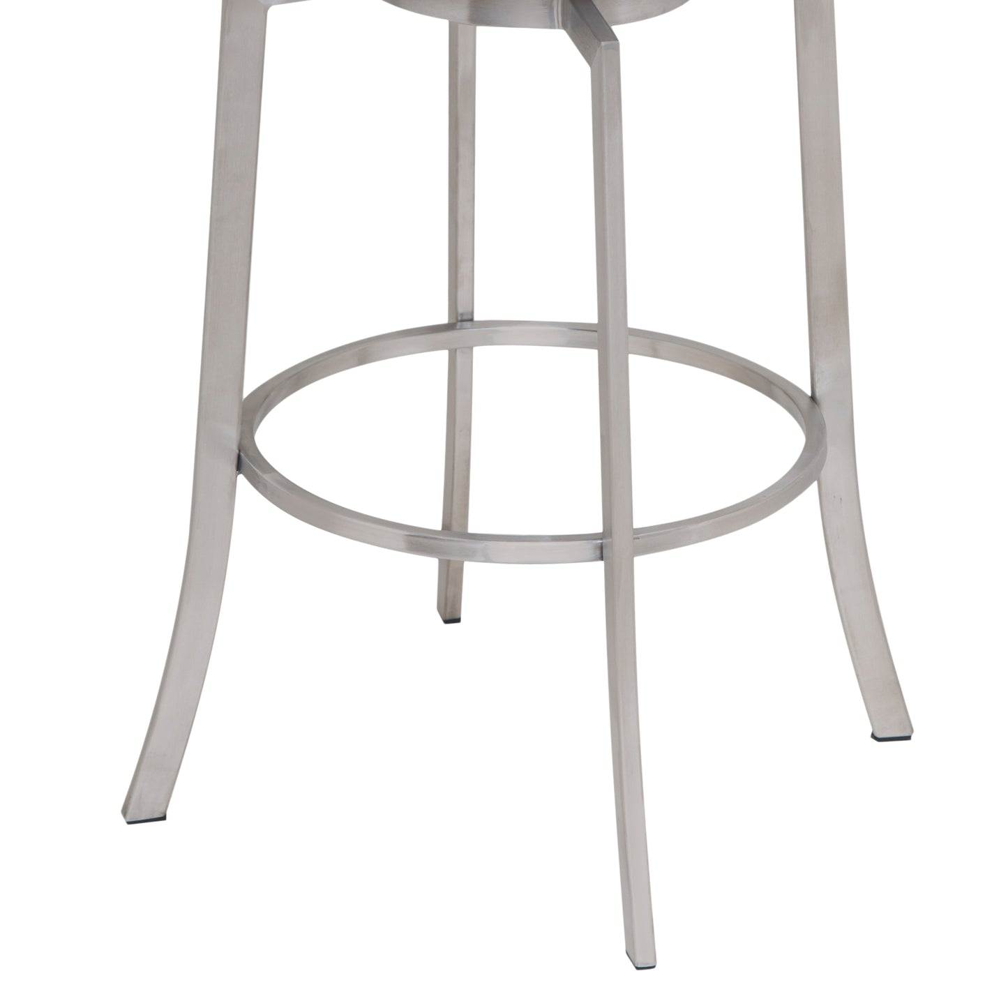 Viper Swivel Faux Leather and Brushed Stainless Steel Bar Stool