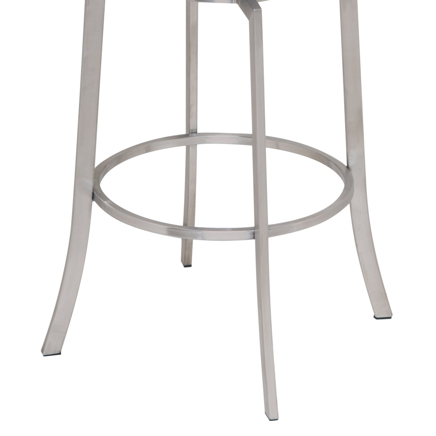 Viper Swivel Faux Leather and Brushed Stainless Steel Bar Stool