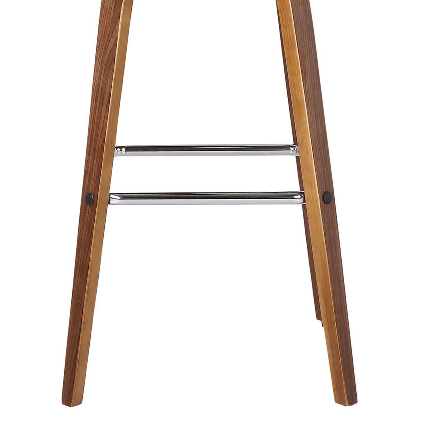 Vienna 26" Swivel Counter Stool in Walnut Wood Finish with Cream Faux Leather