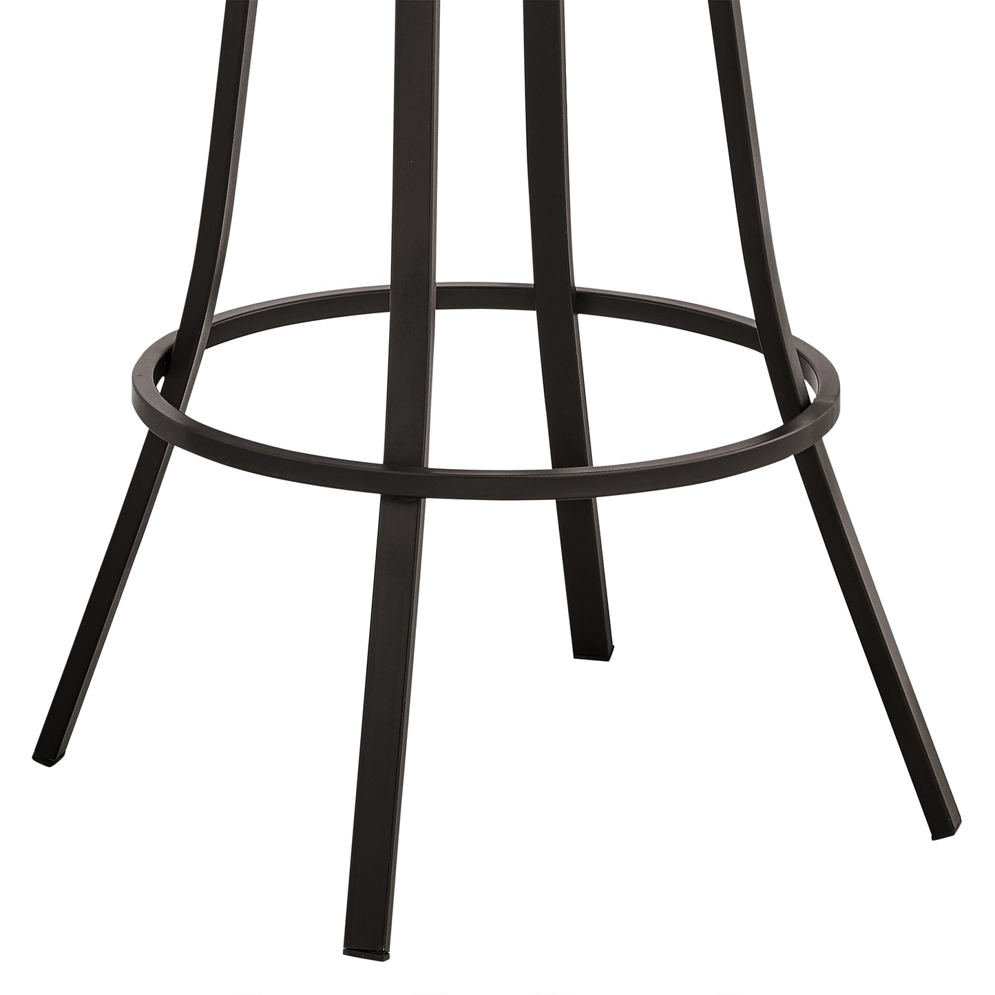 Valerie Swivel Faux Leather and Metal Bar Stool