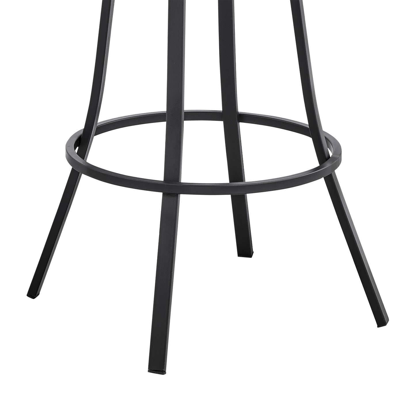 Valerie Swivel Faux Leather and Metal Bar Stool