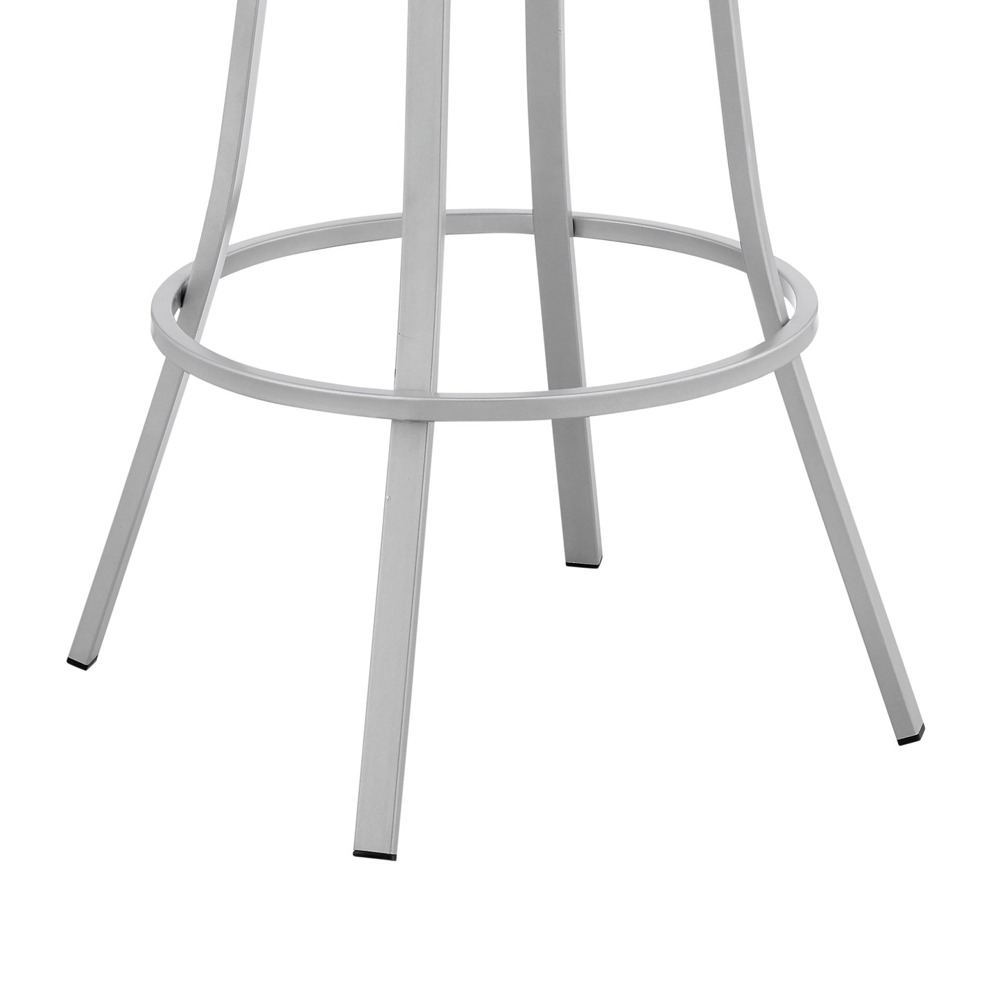 Valerie Swivel Faux Leather and Metal Bar Stool