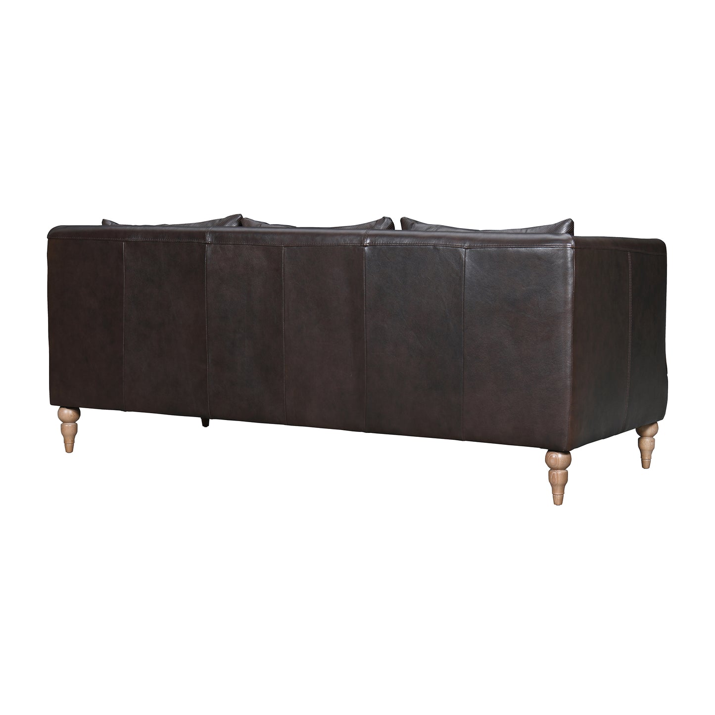 Vincenza 85" Dark Brown Leather Sofa