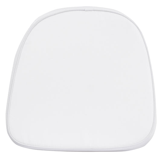 August Kids Soft White Fabric Chiavari Chair Cushion White LE-1-WH-KD-GG