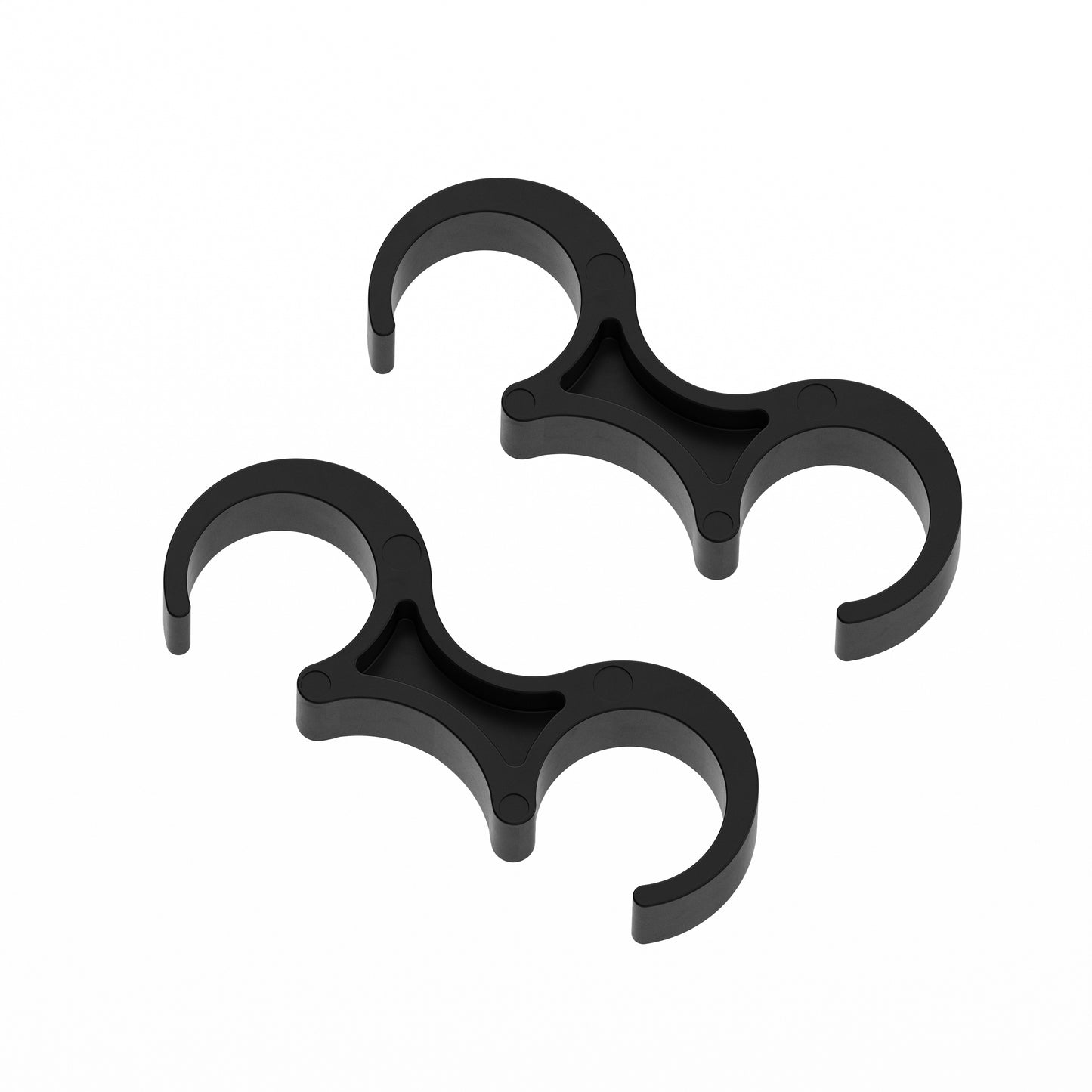 Lowe Black Wide Plastic Ganging Clips - Set of 2 Black