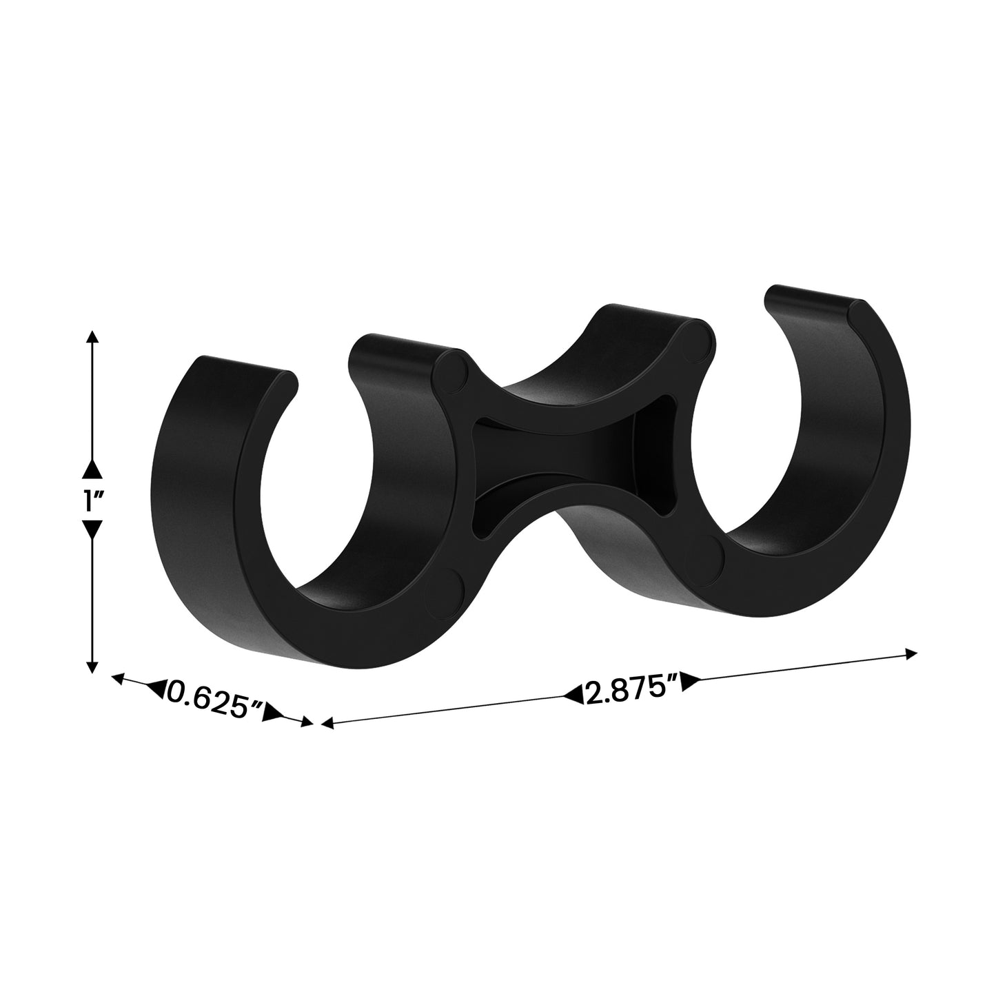 Lowe Black Wide Plastic Ganging Clips - Set of 2 Black