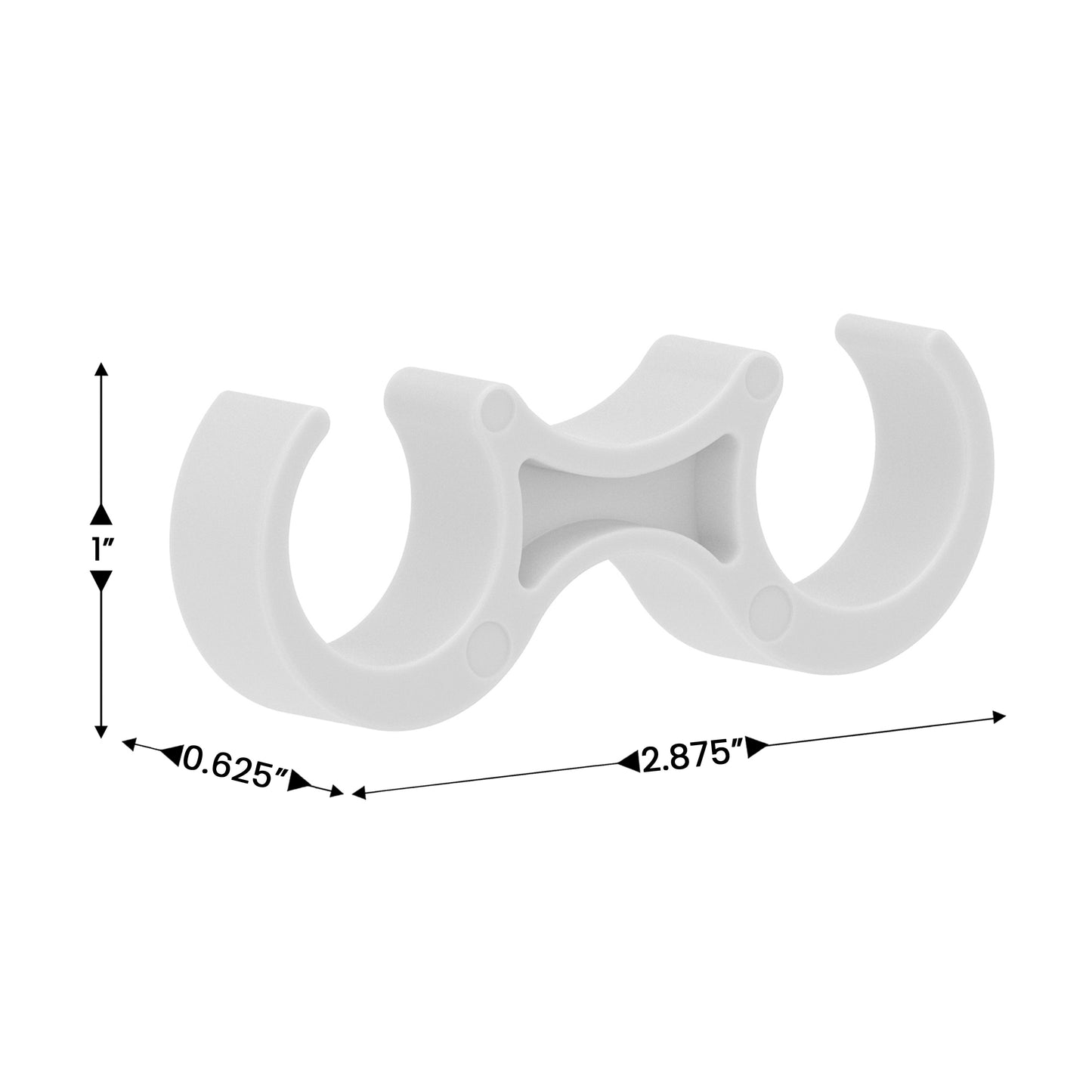 Lowe White Wide Plastic Ganging Clips - Set of 2 White LE-3-W-WHITE-GANG-GG