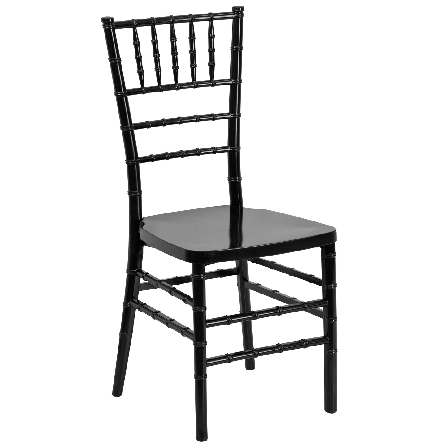 HERCULES PREMIUM Series Black Resin Stacking Chiavari Chair Black