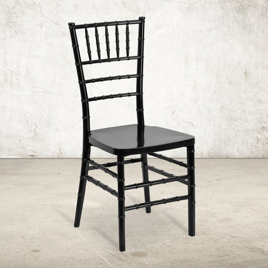 HERCULES PREMIUM Series Black Resin Stacking Chiavari Chair Black