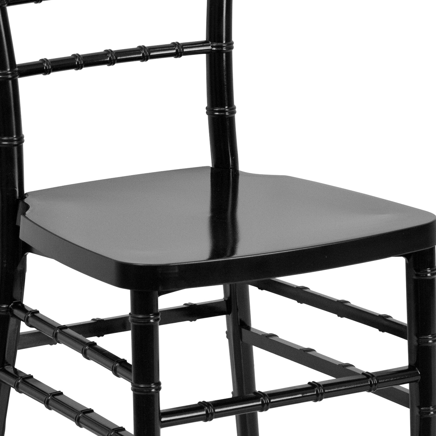 HERCULES PREMIUM Series Black Resin Stacking Chiavari Chair Black