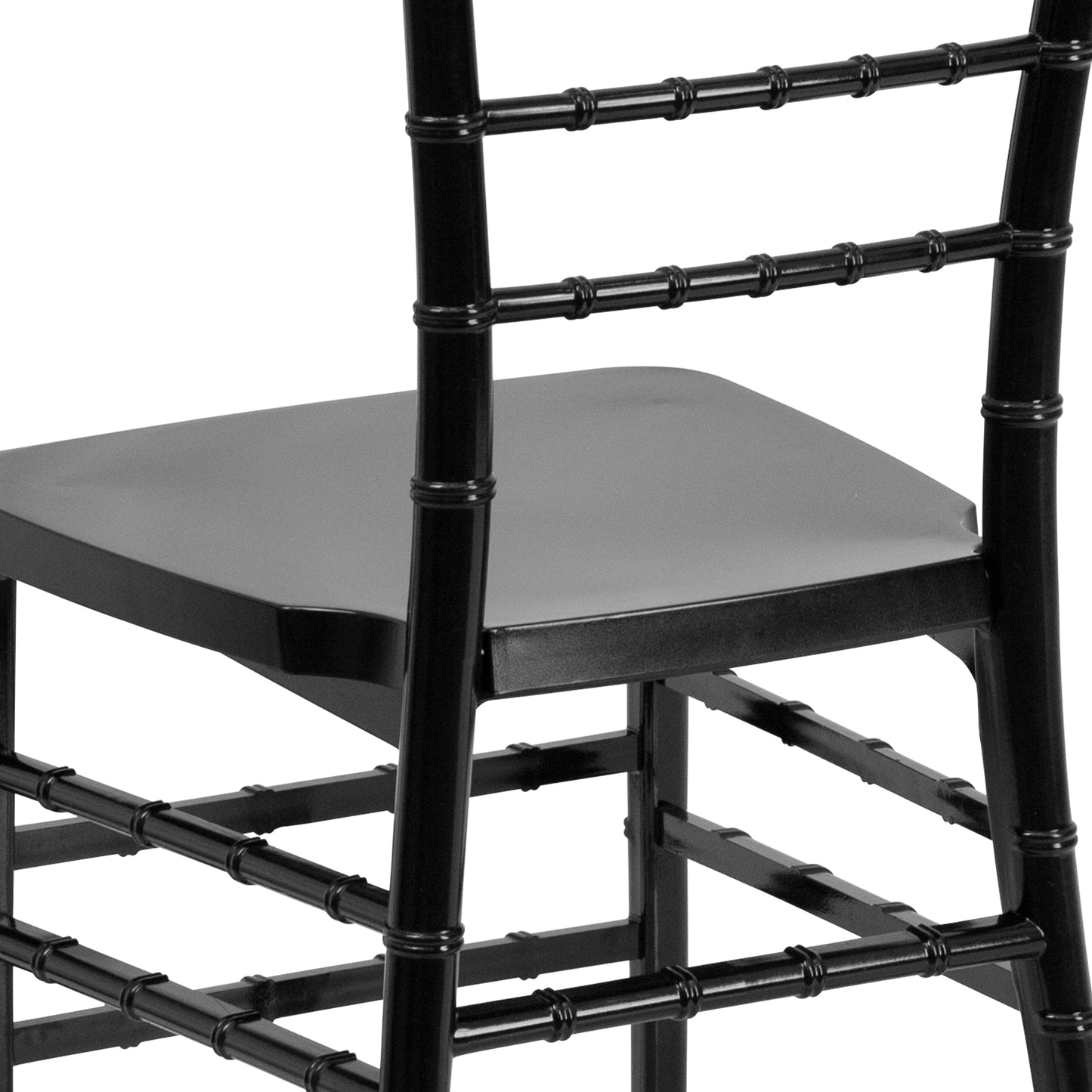 HERCULES PREMIUM Series Black Resin Stacking Chiavari Chair Black