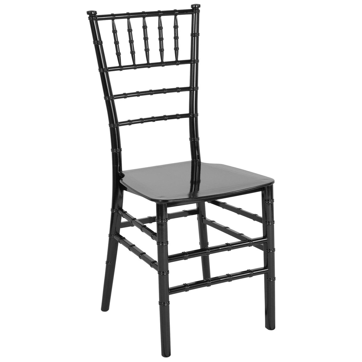 HERCULES Series Black Resin Stacking Chiavari Chair Black