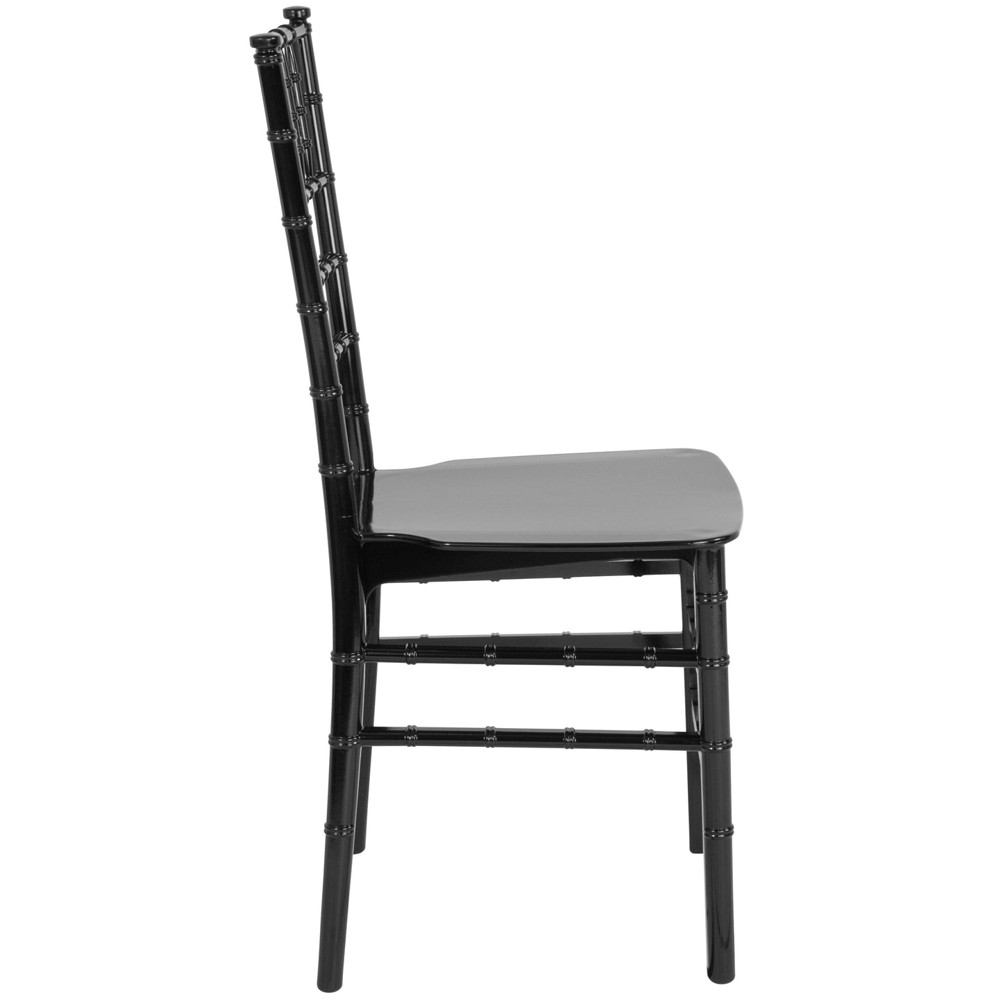 HERCULES Series Black Resin Stacking Chiavari Chair Black