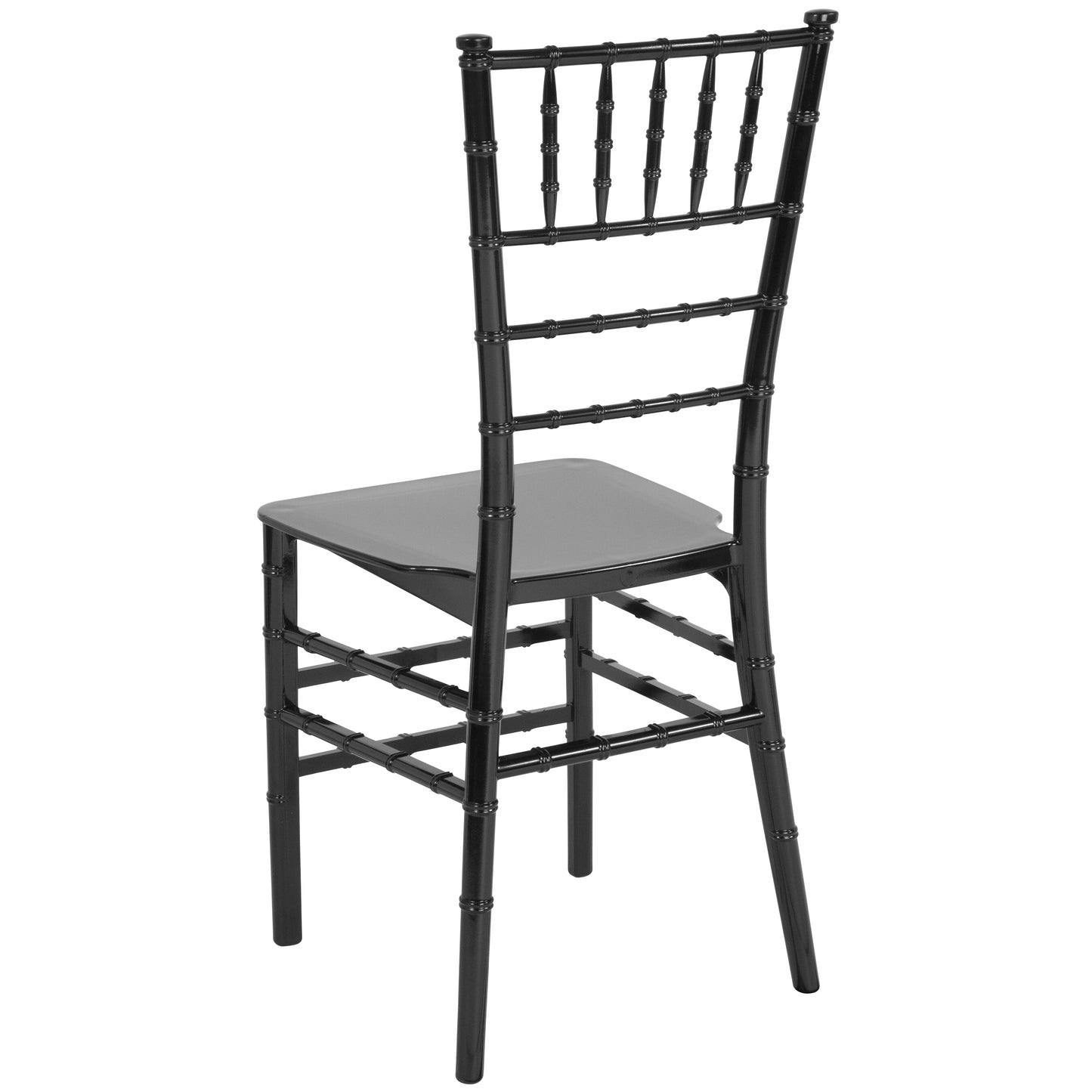 HERCULES Series Black Resin Stacking Chiavari Chair Black