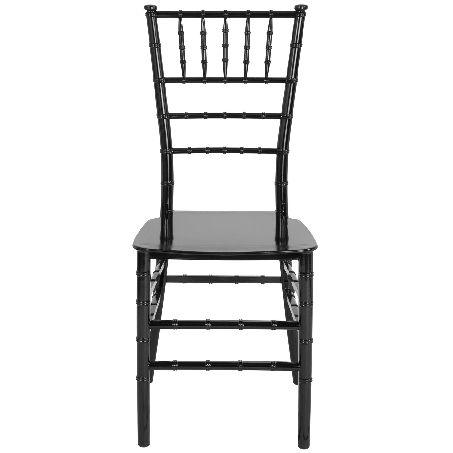 HERCULES Series Black Resin Stacking Chiavari Chair Black