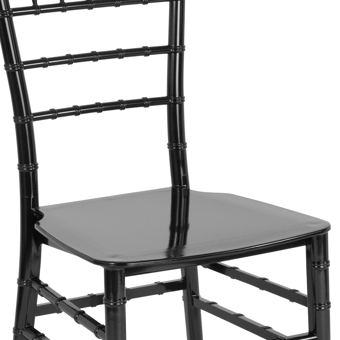 HERCULES Series Black Resin Stacking Chiavari Chair Black