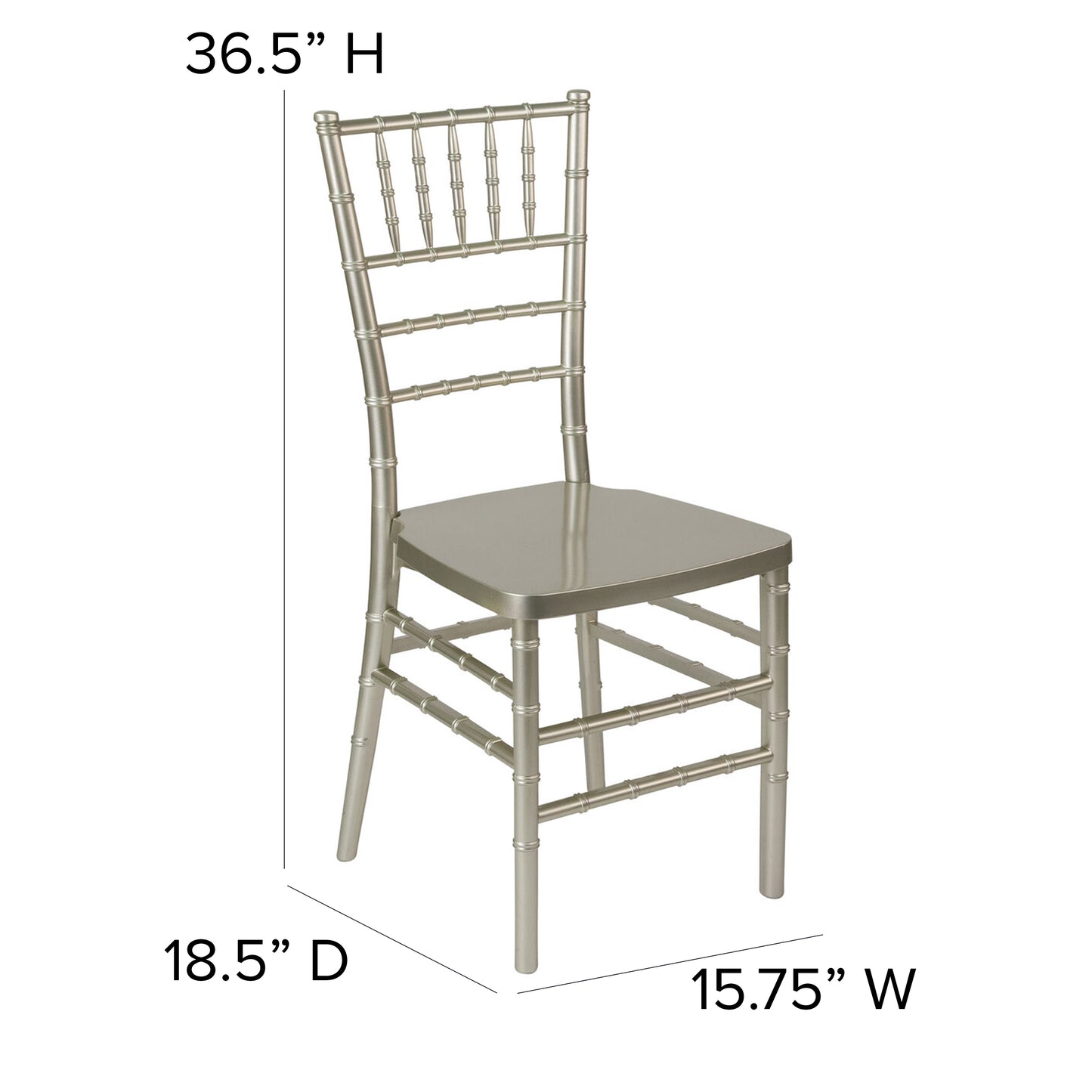 HERCULES PREMIUM Series Champagne Resin Stacking Chiavari Chair Champagne