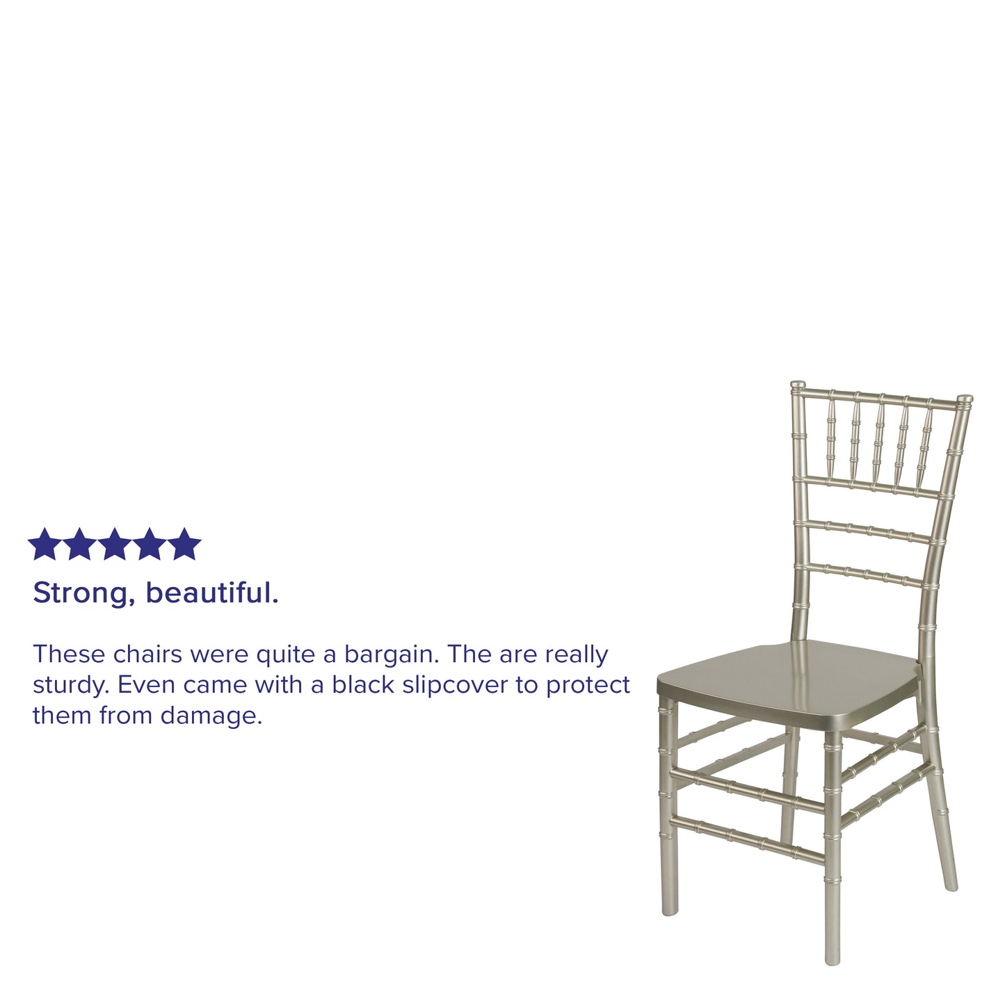 HERCULES PREMIUM Series Champagne Resin Stacking Chiavari Chair Champagne