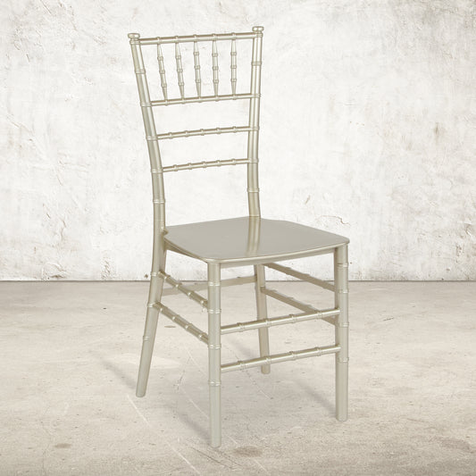 HERCULES Series Champagne Resin Stacking Chiavari Chair Champagne