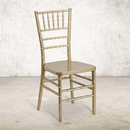 HERCULES PREMIUM Series Gold Resin Stacking Chiavari Chair Gold