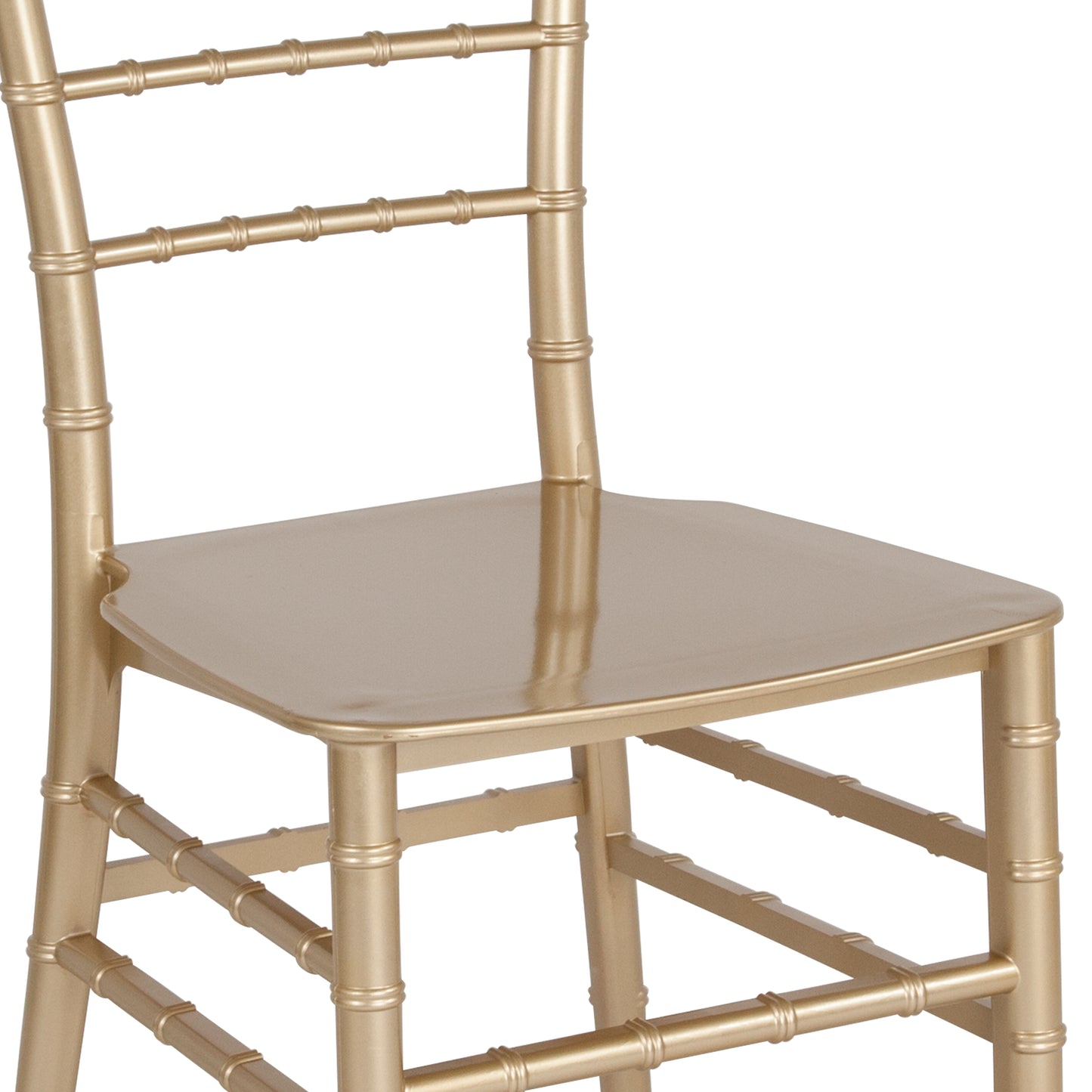 HERCULES Series Gold Resin Stacking Chiavari Chair Gold