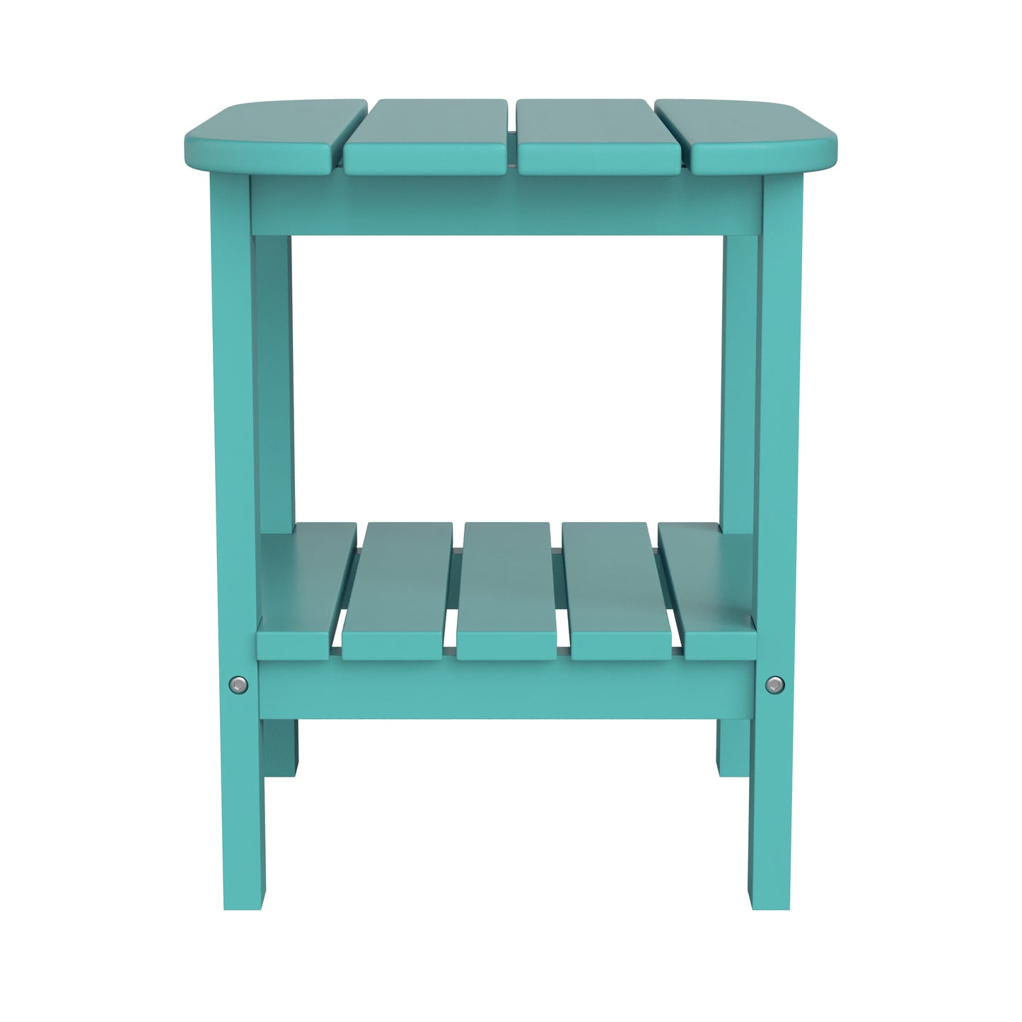 Newport HDPE 2-Tier Adirondack Side Table - All-Weather - Indoor/Outdoor Blue Blue
