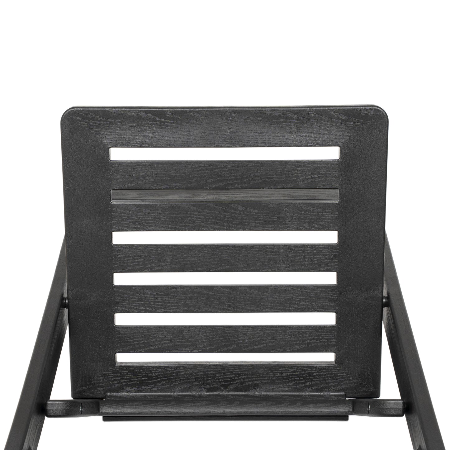 HERCULES Commercial Black Indoor/Outdoor Lightweight Wood Look Resin Folding Event Chair with Slatted Seat Black