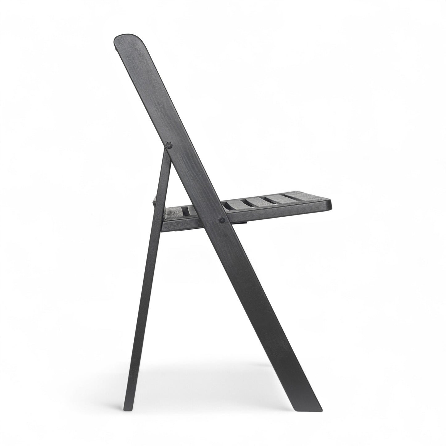 HERCULES Commercial Black Indoor/Outdoor Lightweight Wood Look Resin Folding Event Chair with Slatted Seat Black