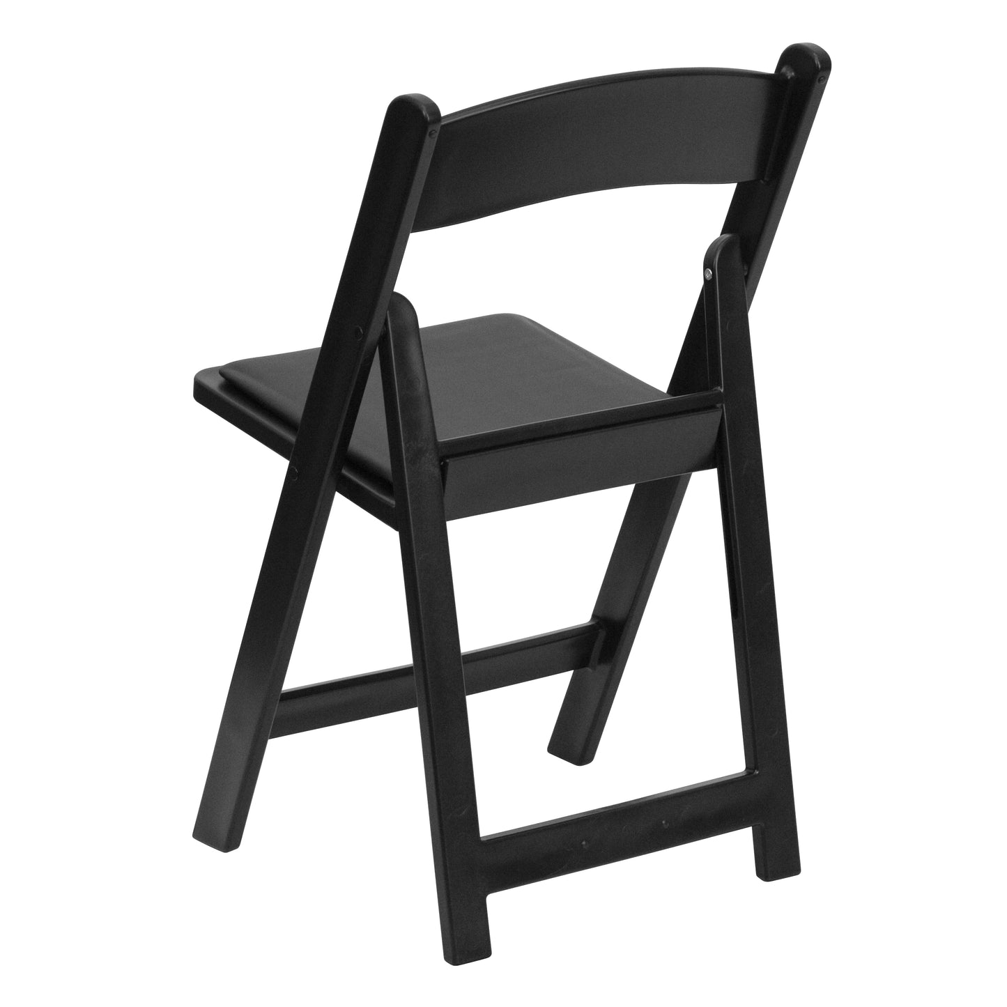 Hercules Folding Chair - Black Resin - 2 Pack 800LB Weight Capacity Comfortable Event Chair - Light Weight Folding Chair Black