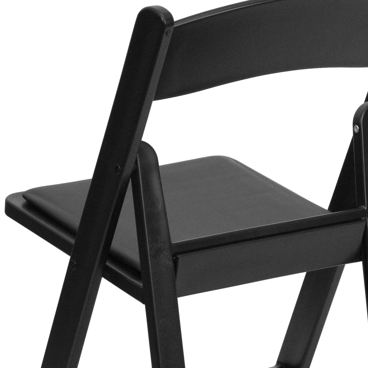 Hercules Folding Chair - Black Resin - 2 Pack 800LB Weight Capacity Comfortable Event Chair - Light Weight Folding Chair Black