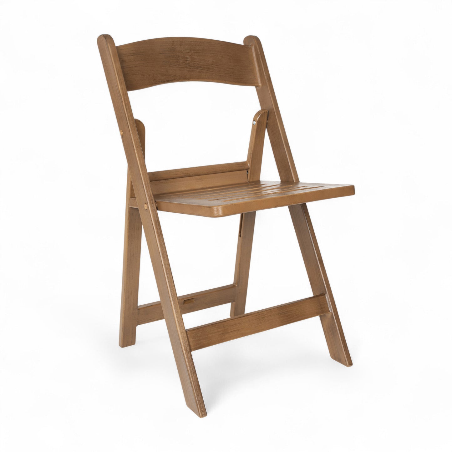 HERCULES Commercial Chestnut Indoor/Outdoor Lightweight Wood Look Resin Folding Event Chair with Slatted Seat Chestnut
