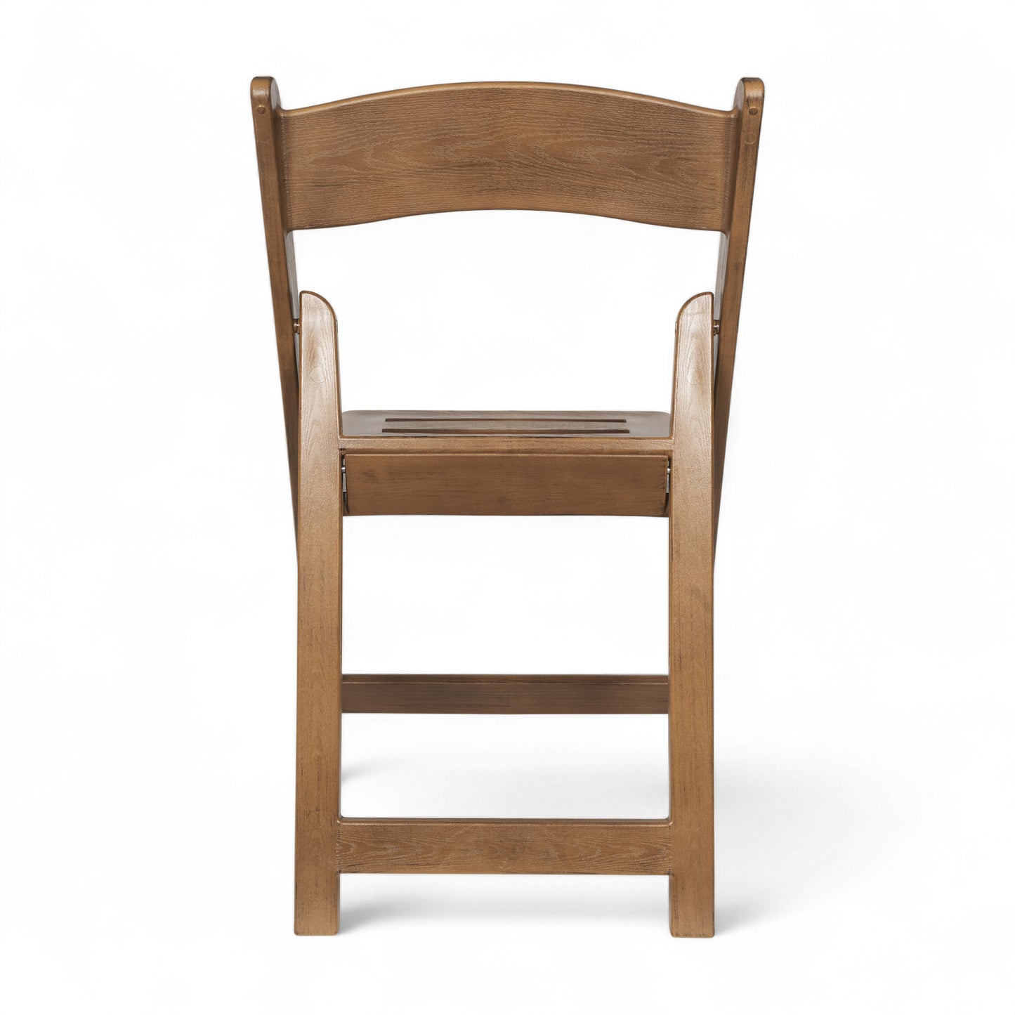 HERCULES Commercial Chestnut Indoor/Outdoor Lightweight Wood Look Resin Folding Event Chair with Slatted Seat Chestnut