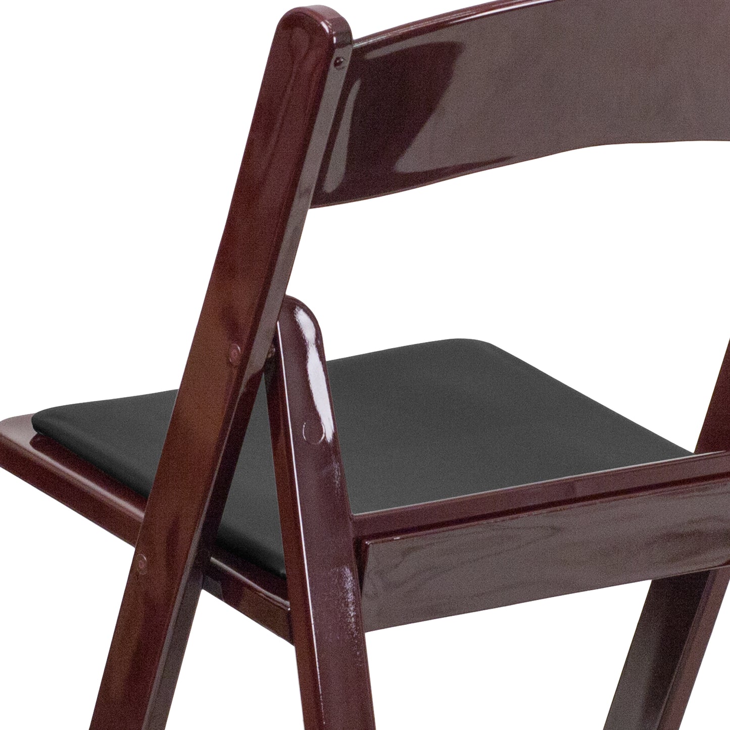 Hercules Folding Chair - Red Mahogany Resin - 2 Pack 800LB Weight Capacity Comfortable Event Chair - Light Weight Folding Chair Red Mahogany