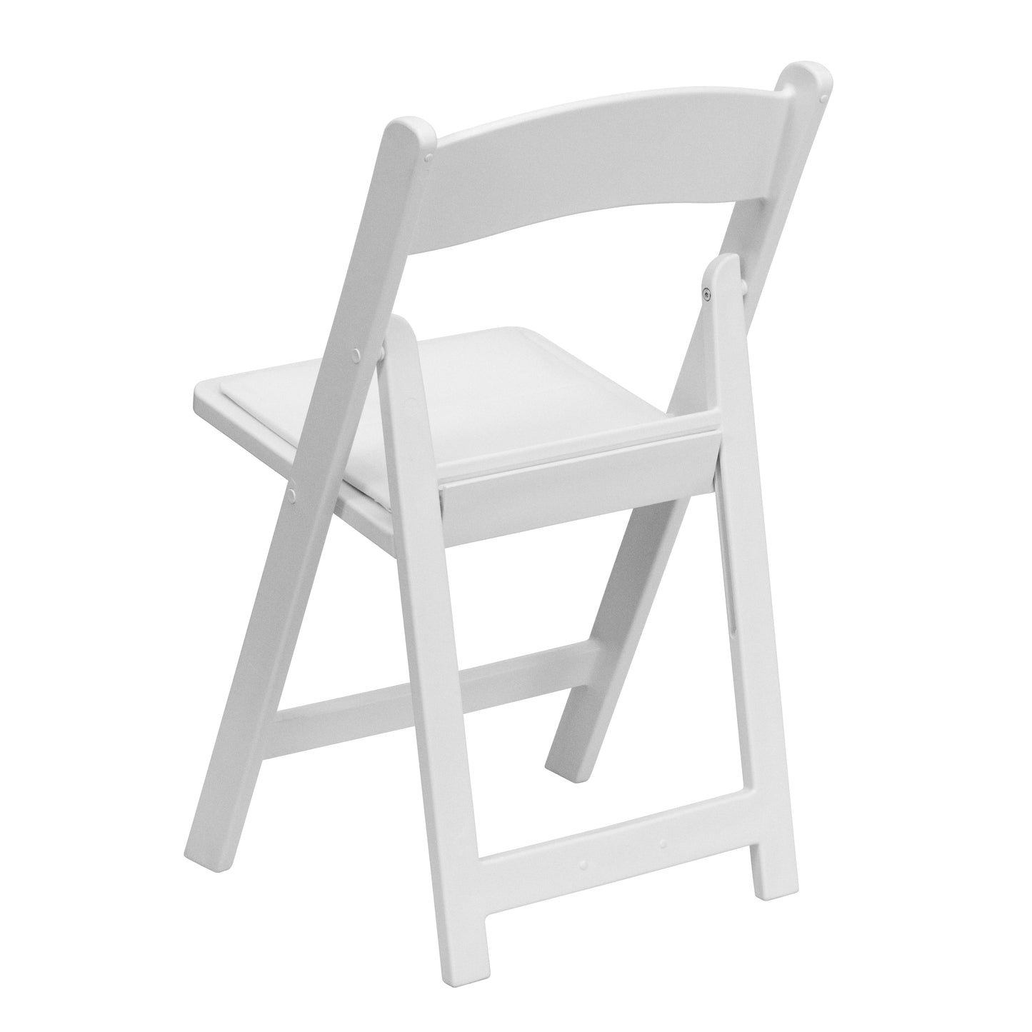 Hercules Folding Chair - White Resin - 2 Pack 800LB Weight Capacity Comfortable Event Chair - Light Weight Folding Chair White
