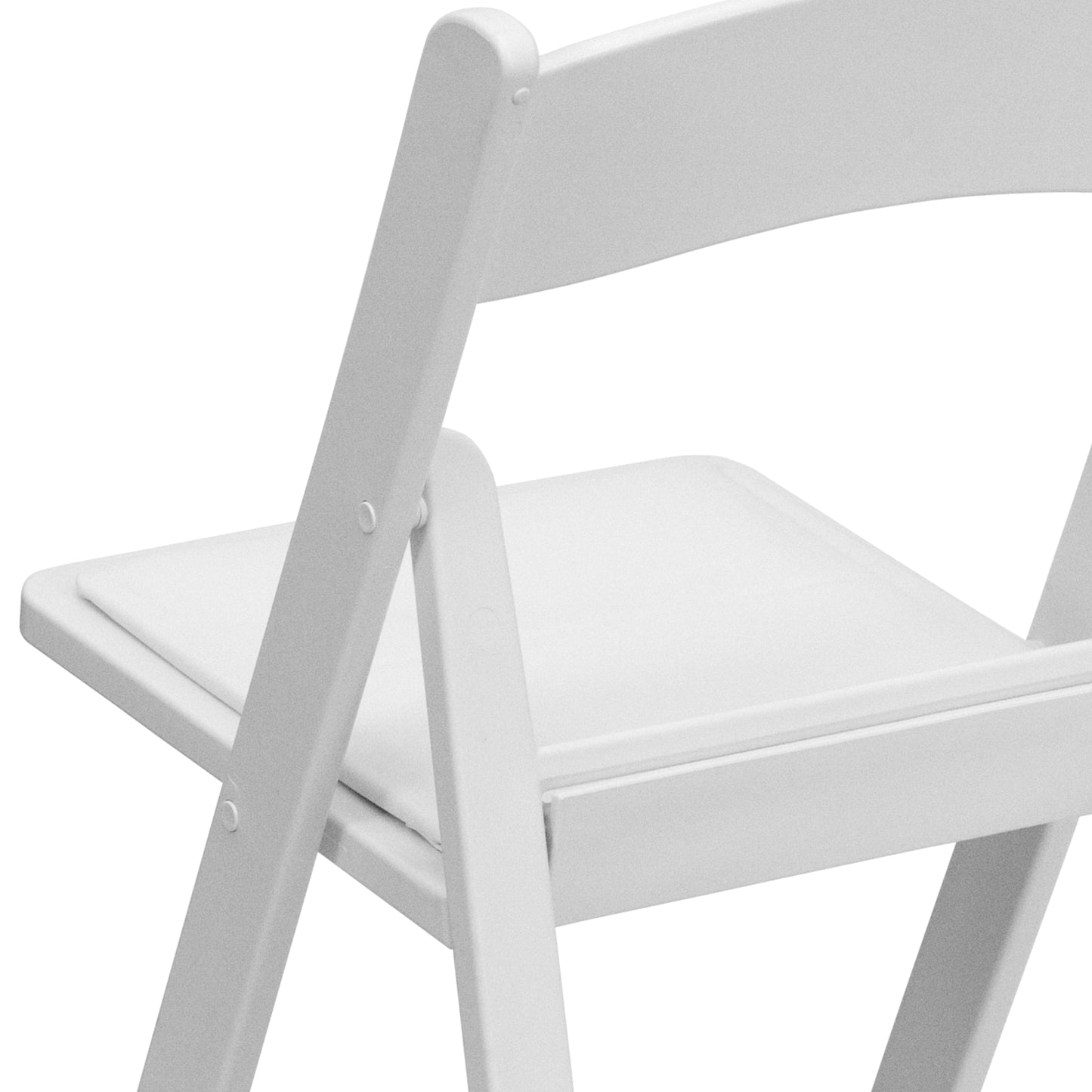 Hercules Folding Chair - White Resin - 2 Pack 800LB Weight Capacity Comfortable Event Chair - Light Weight Folding Chair White