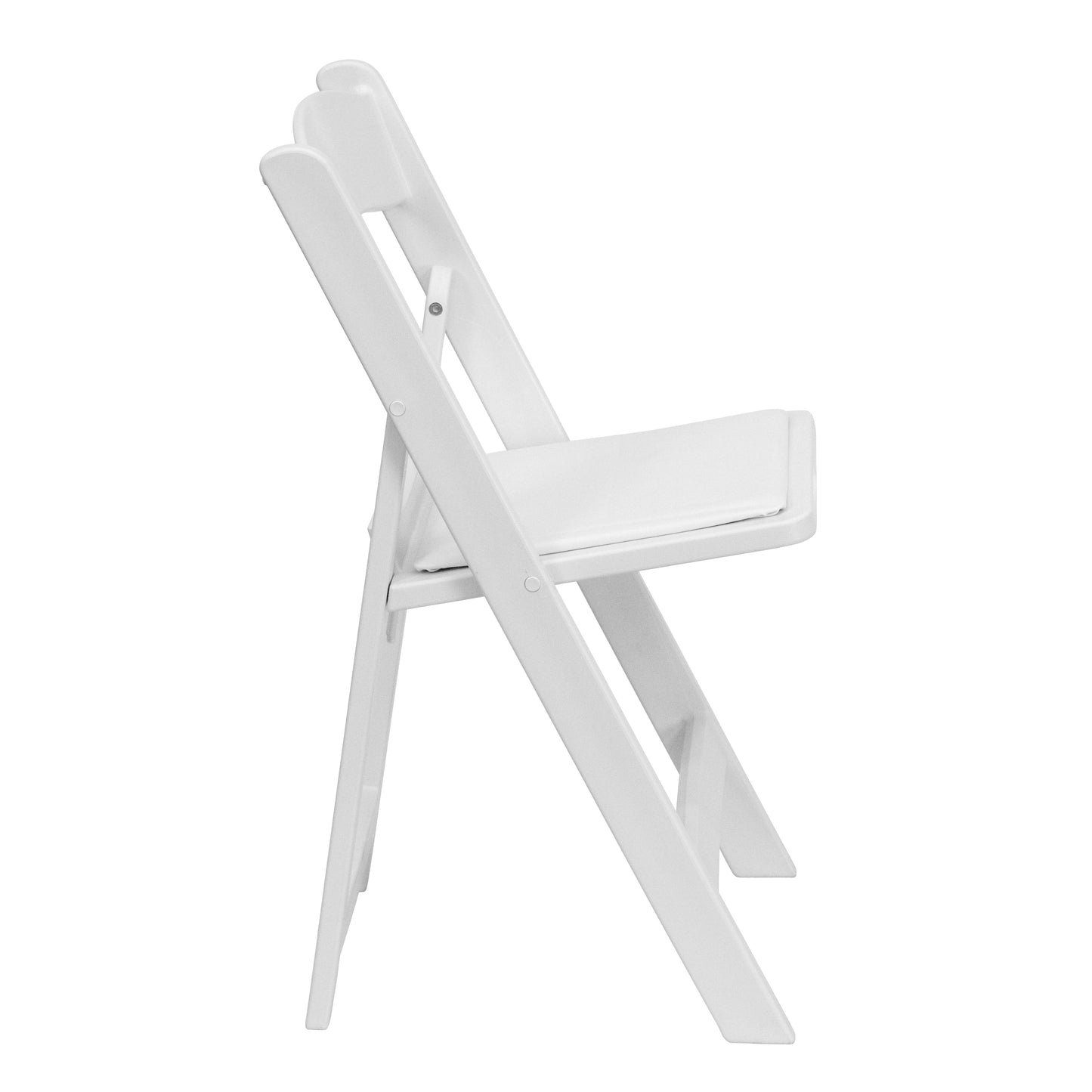 Hercules Folding Chair - White Resin - 2 Pack 800LB Weight Capacity Comfortable Event Chair - Light Weight Folding Chair White