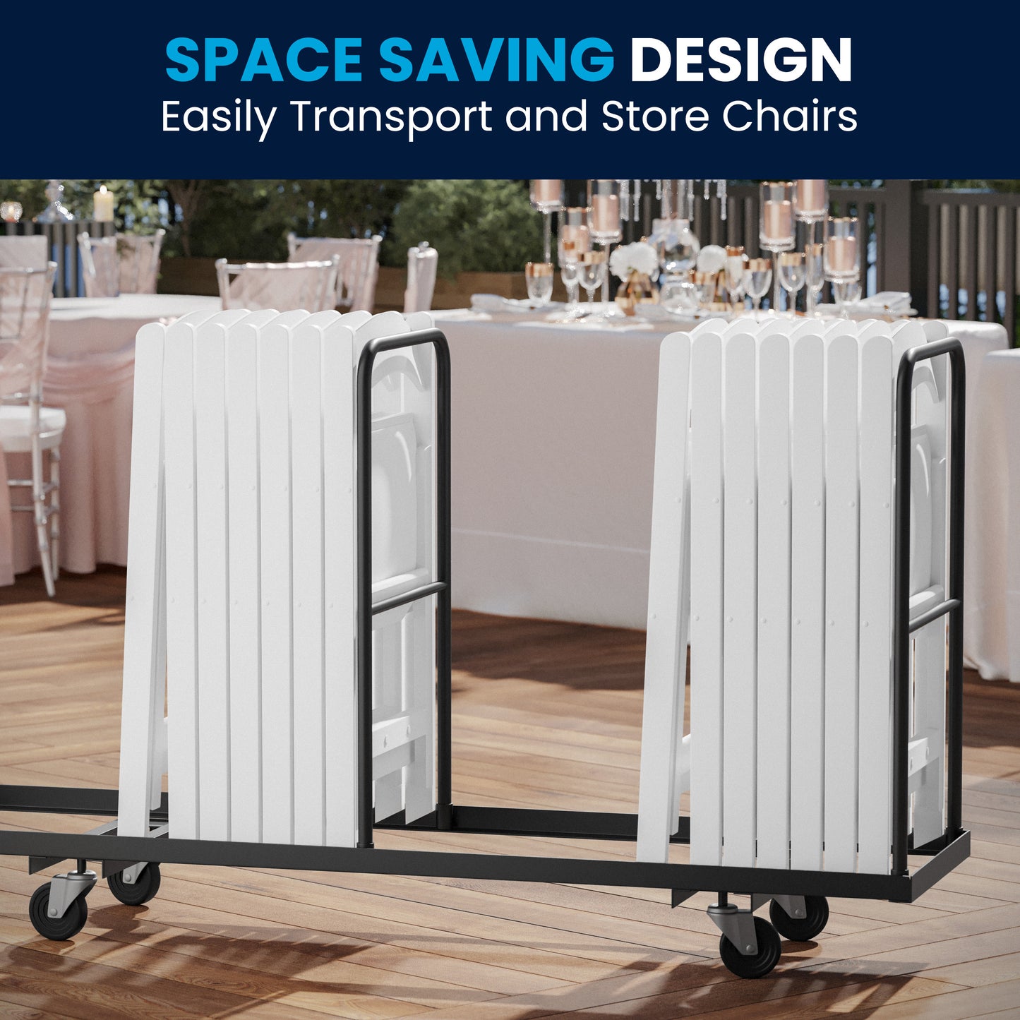 Hercules Folding Chair - White Resin - 2 Pack 800LB Weight Capacity Comfortable Event Chair - Light Weight Folding Chair White