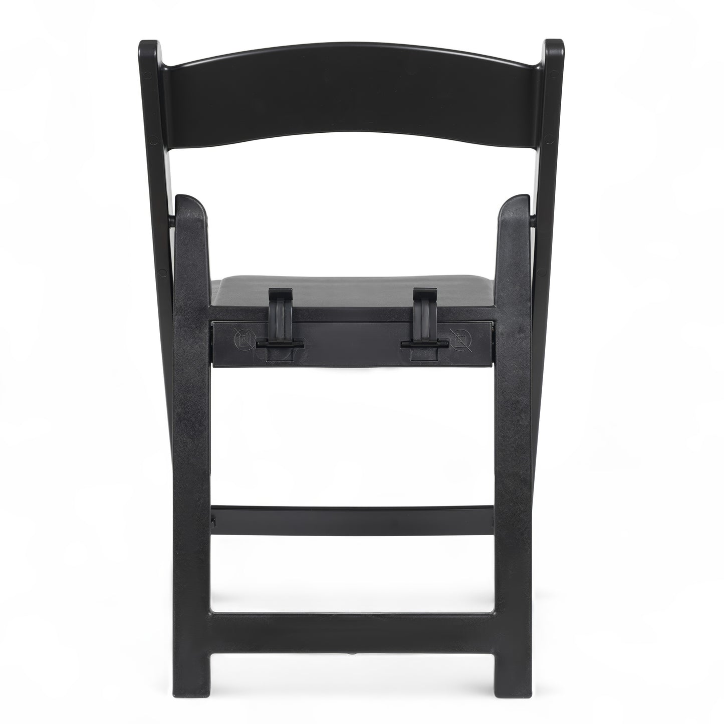 HERCULES Kids Black Resin Folding Chair with Black Vinyl Padded Seat Black