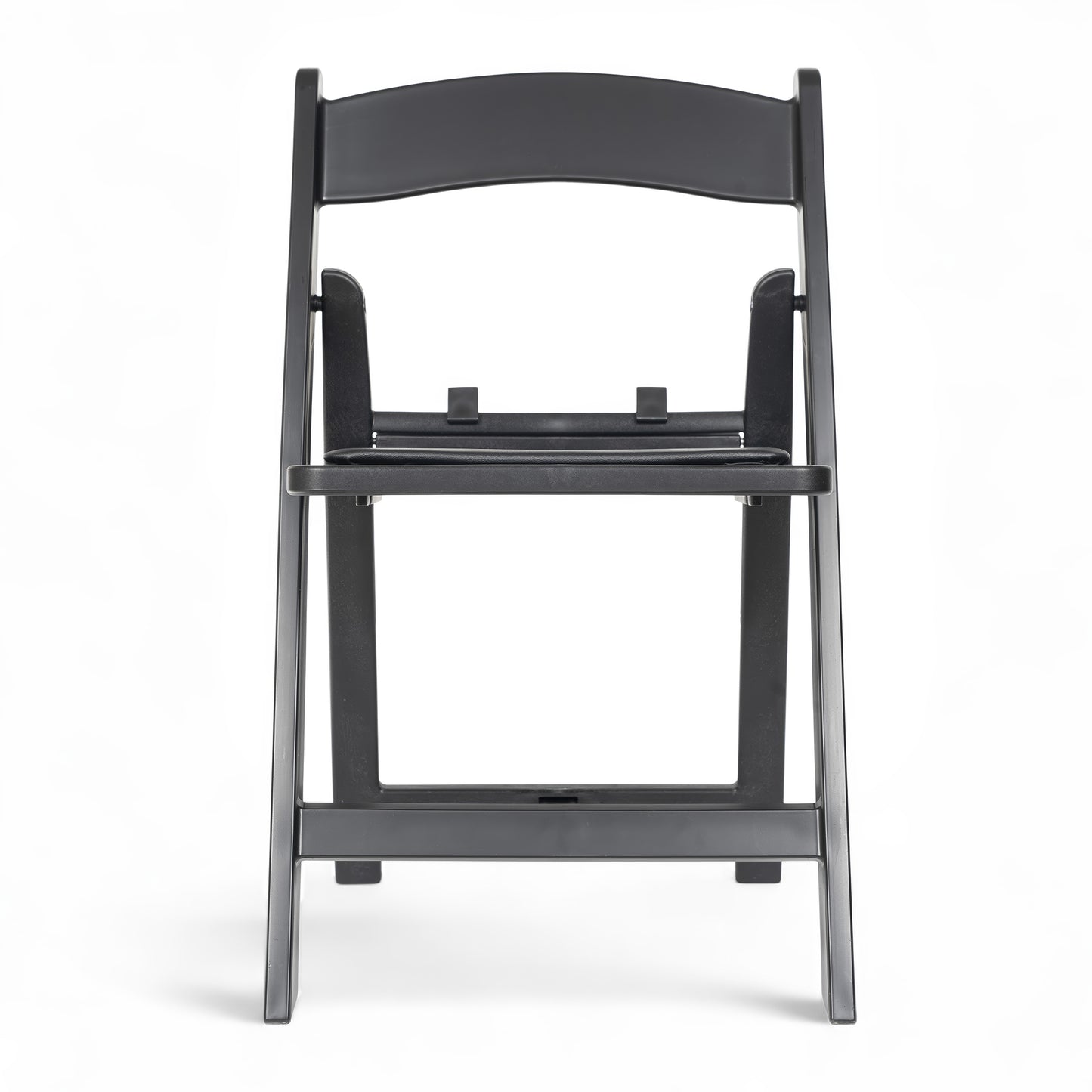 HERCULES Kids Black Resin Folding Chair with Black Vinyl Padded Seat Black