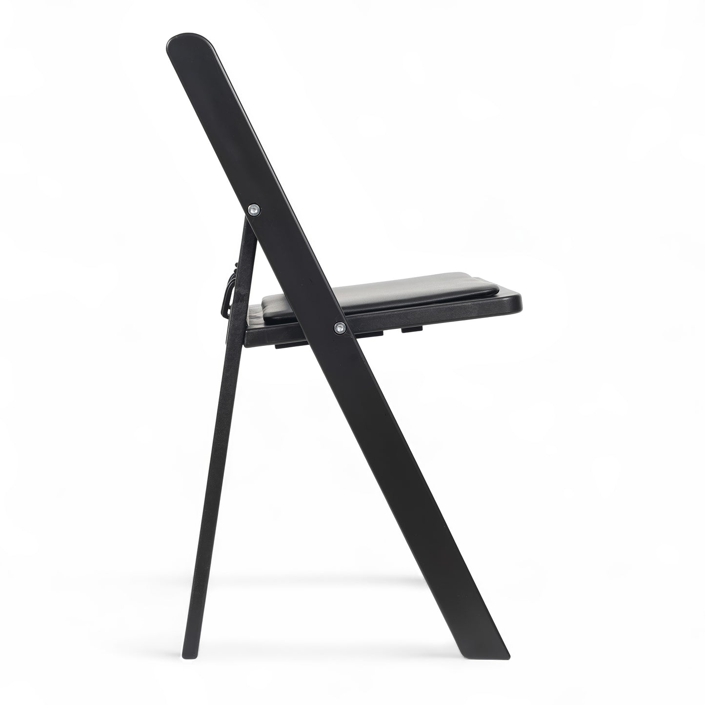 HERCULES Kids Black Resin Folding Chair with Black Vinyl Padded Seat Black