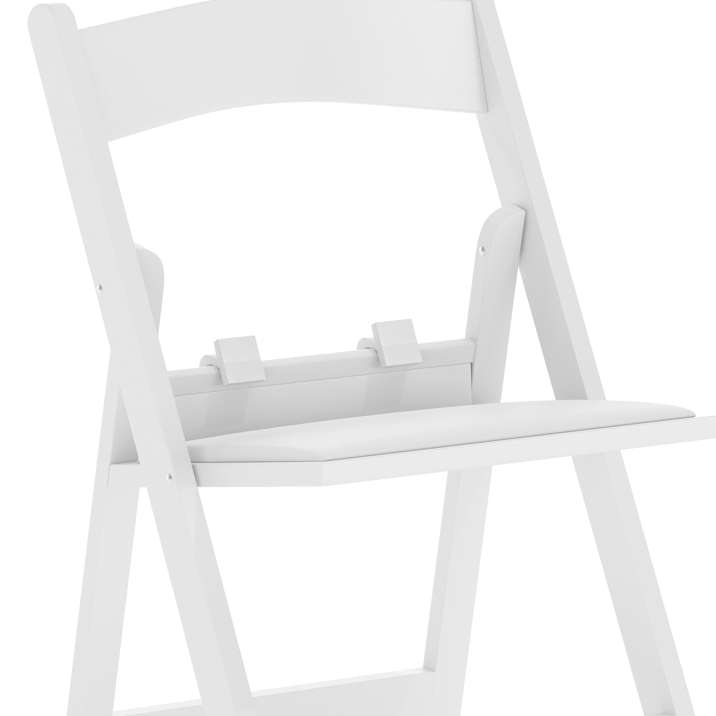 HERCULES Kids Folding Chairs with Padded Seats | Set of 2 White Resin Folding Chair with Vinyl Padded Seat for Kids White