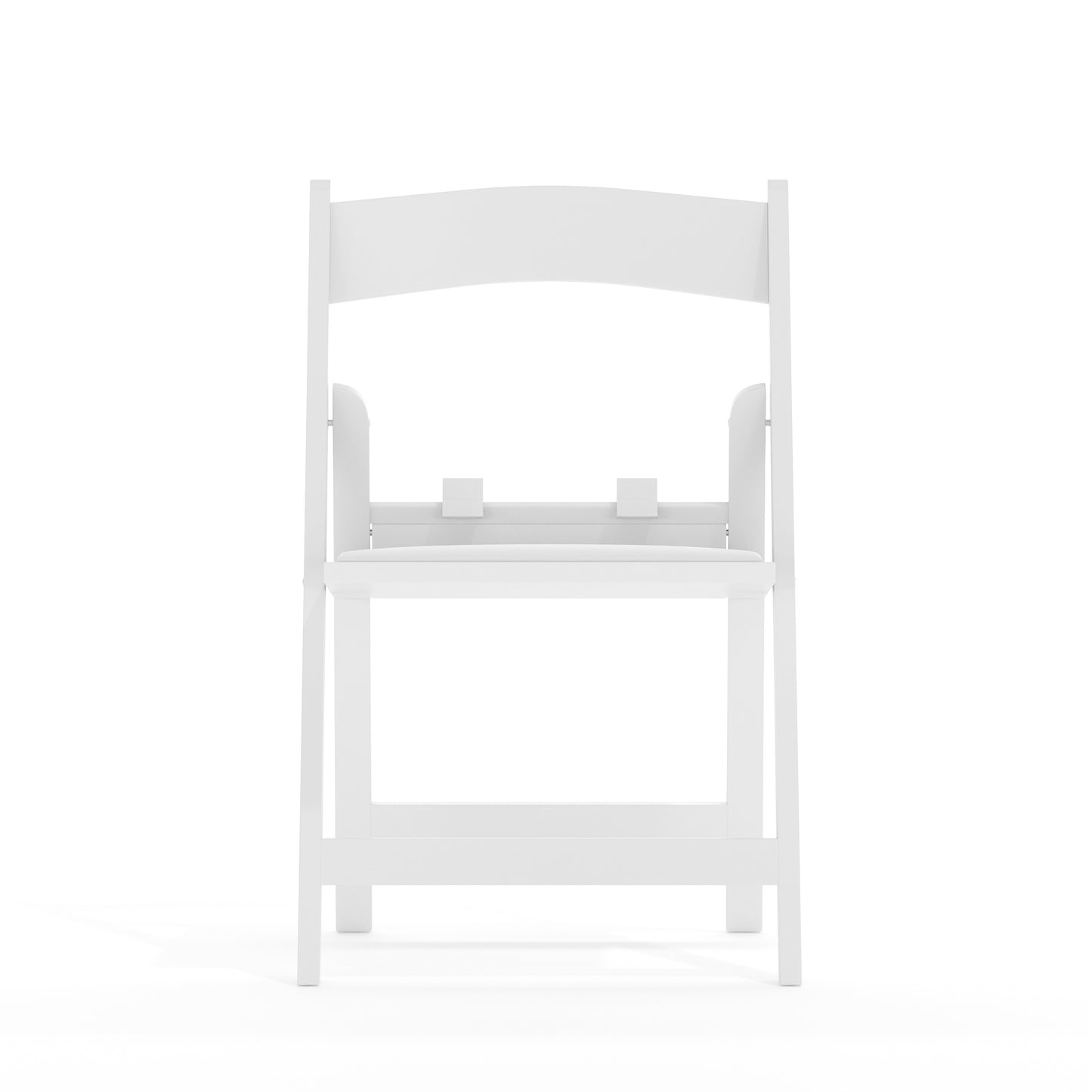 HERCULES Kids Folding Chairs with Padded Seats | Set of 2 White Resin Folding Chair with Vinyl Padded Seat for Kids White